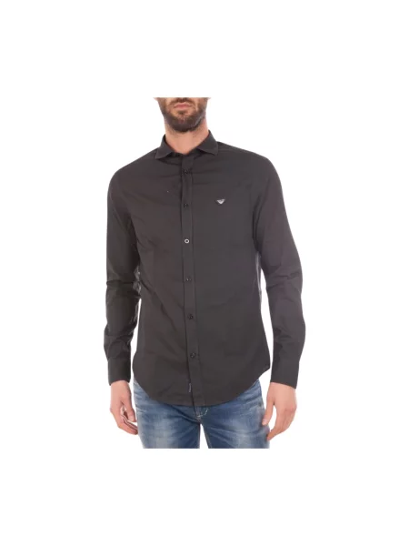 Koszula dżinsowa Armani Jeans szara