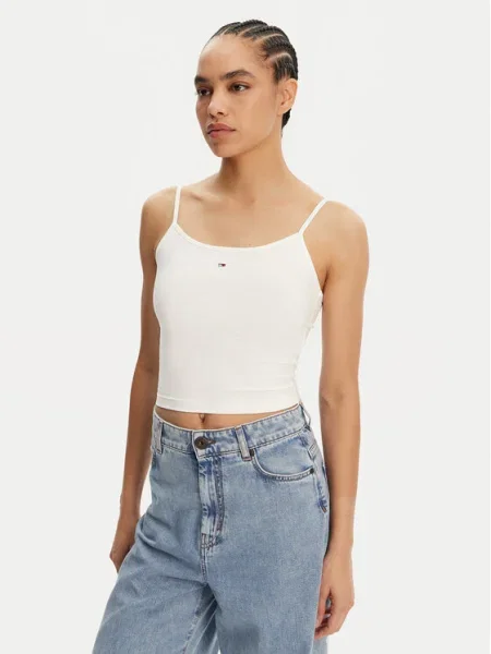 Топ Tommy Jeans розово