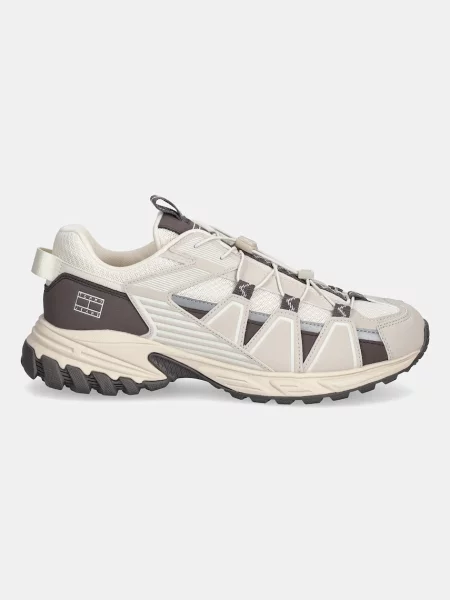 Pánske topánky Tommy Jeans Outdoor Runner gulf sand/black walnut béžová