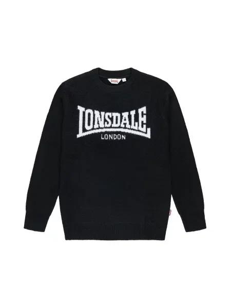 Lonsdale London Sveter Brimsdown čierna biela