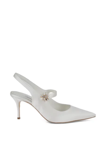 Bateliai Manolo Blahnik slingback balta