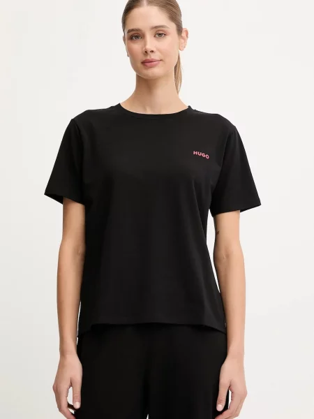 HUGO tricou lounge negru
