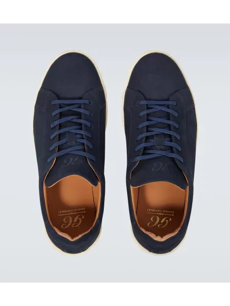 Sneakerși George Cleverley din piele de căprioară albastru