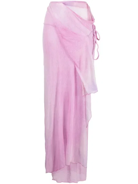 Fusta maxi Acne Studios drapată plic violet