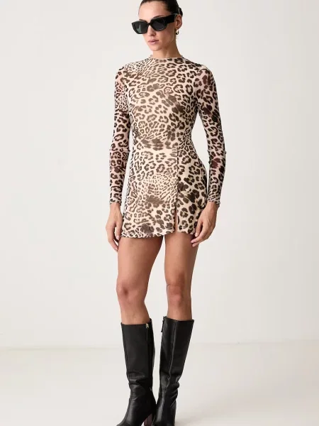 Bardot rochie ANDRIE maro