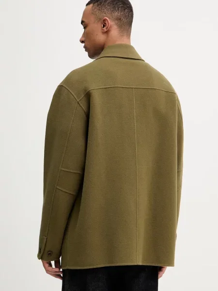 Drôle de Monsieur baba gyapjúkeverék pulóver La Veste Caban zöld