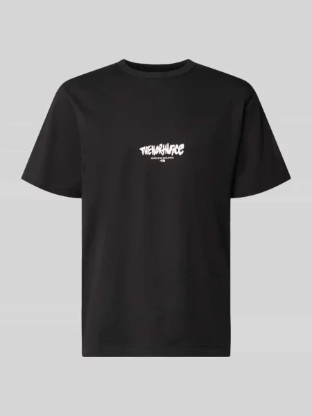 T-shirt o kroju relaxed fit z czystej bawełny z nadrukiem logo The North Face czarna
