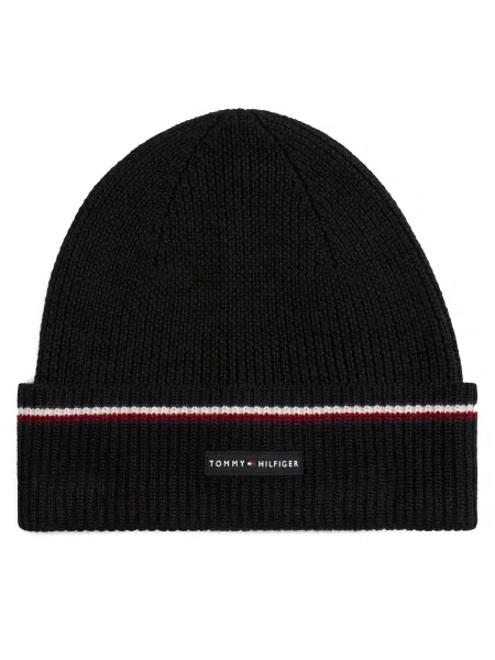 TOMMY HILFIGER Căciulă / alb negru