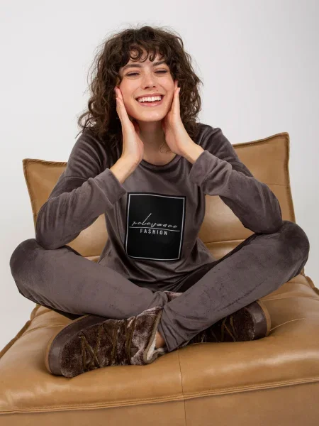 Športne hlače Fashionhunters siva