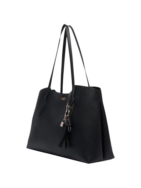 Shopper kabelka Guess z ekologickej kože čierna