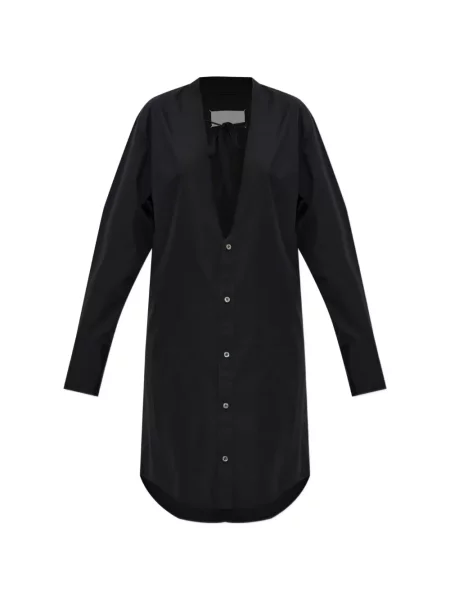 Rochie tip cămașă Maison Margiela cu decolteu în V negru