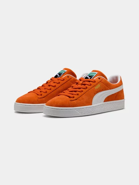 Замшевые классические кеды Puma оранжевые