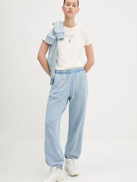 T-shirt GUESS Originals T-Shirt Sandy Shore L beżowa