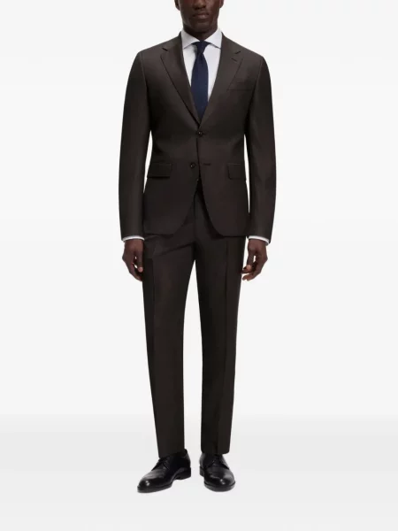 Pantaloni Boss de lână maro