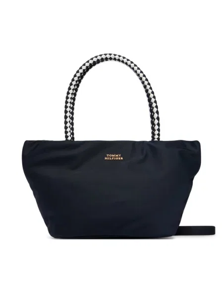Τσάντα Tommy Hilfiger Th Marina Bucket Nylon Σκούρο μπλε