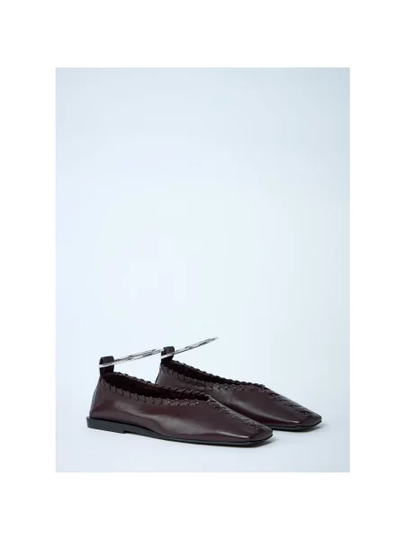 Balerinki Jil Sander brązowe