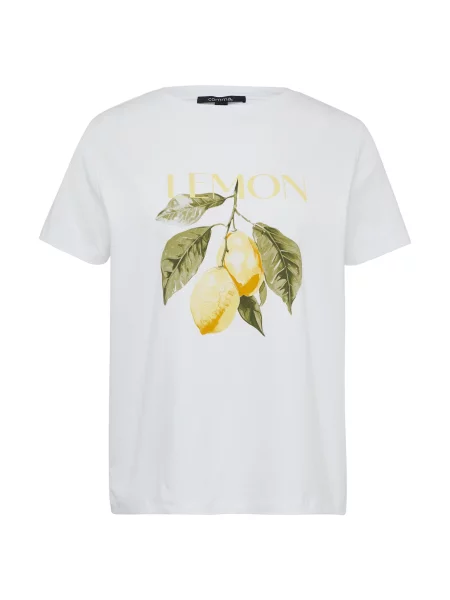 COMMA Majica rumena / zelena / temno zelena bela