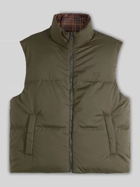 Kamizelka o kroju regular fit z funkcją dwustronną Levi's oliwkowa