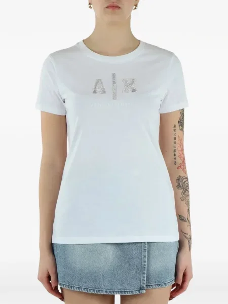 Stras tricou Armani Exchange alb