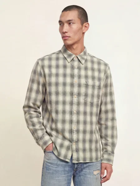 Allsaints Košile Bower Extra Slim Fit / světle šedá