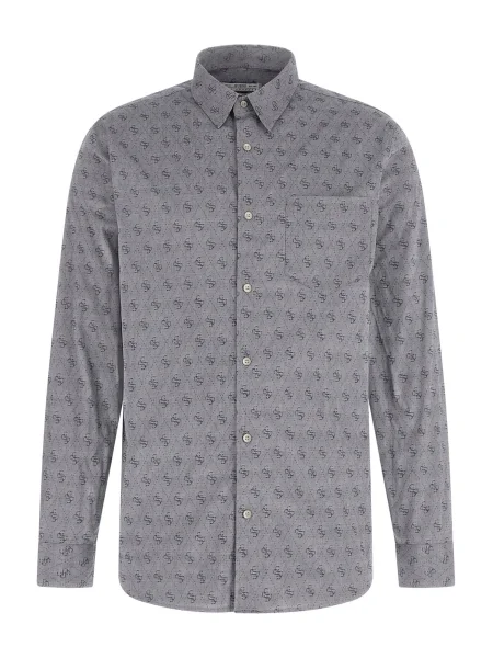 GUESS Košile kouřově modrá černá