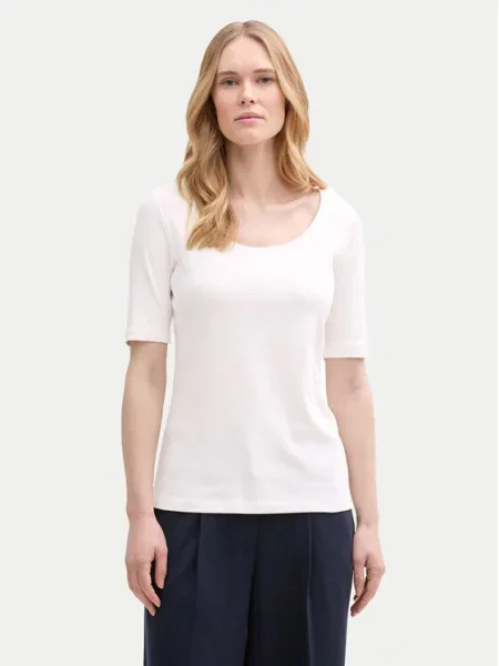 T-Shirt Tom Tailor λευκό