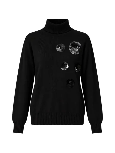 Heláncă Twinset cu broderie negru