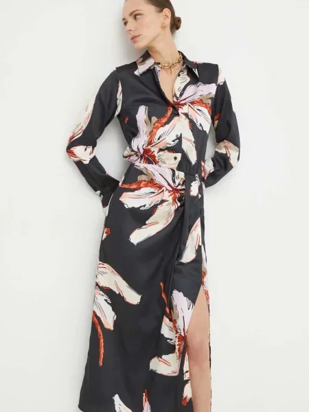 Marella rochie midi drept negru