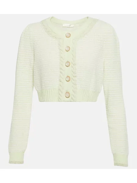 Cropp cardigan Loveshackfancy verde