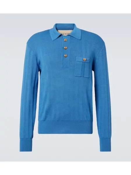 Pulover Valentino tricotate albastru