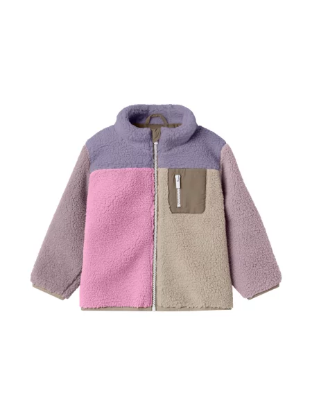 NAME IT Jachetă fleece NMFMonica / lila / mauve / roz bej