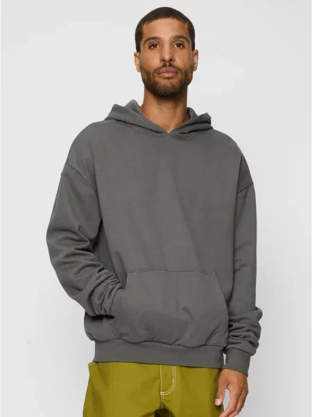Суичър с качулка Urban Classics сиво