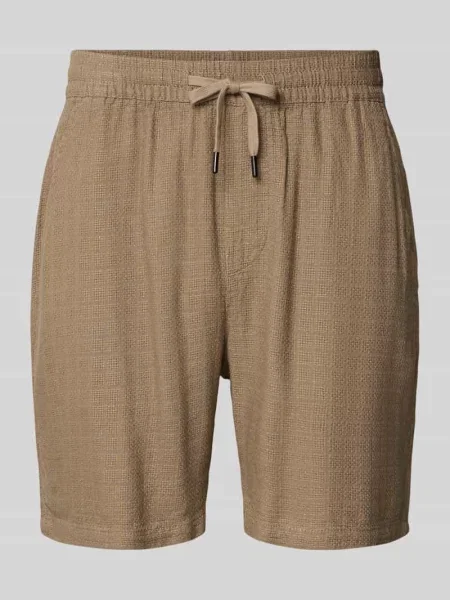Szorty o kroju regular fit z mieszanki i lnu model TEL LATHAM' Only & Sons