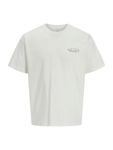 JACK & JONES Tričko JORART zelená / červená / čierna biela