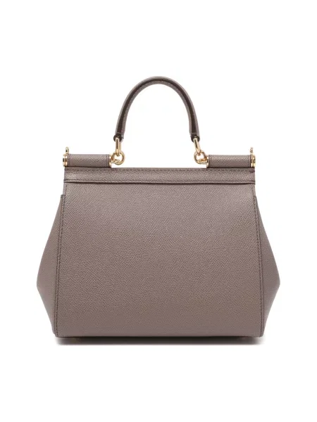 Torebka Dolce And Gabbana skórzana szara