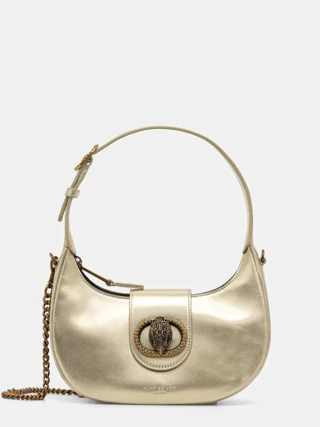 Geanta de piele Kurt Geiger London din piele auriu