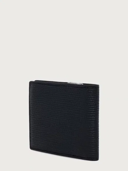 Tommy Hilfiger denarnica usnjena črna
