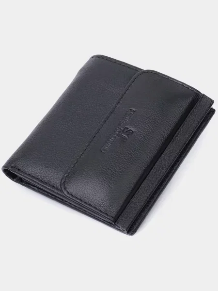 Кожаный кошелек St Leather Accessories черный