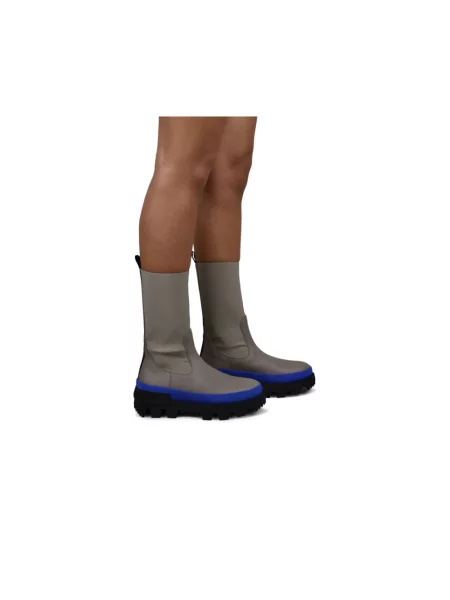 Sztyblety Moncler skórzane szare