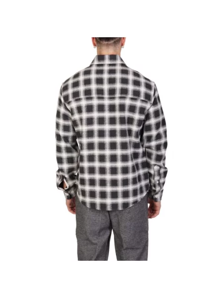 Koszula Hugo Boss w kratę casual szara