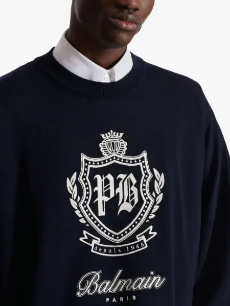 Pulover Balmain cu dungi albastru