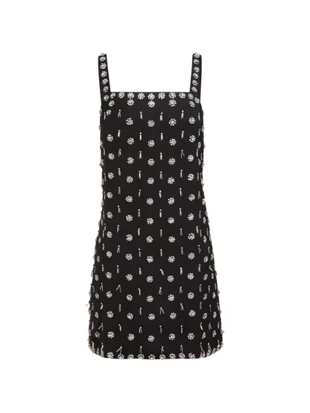 Sukienka mini Toccin z koralikami garniturowa czarna