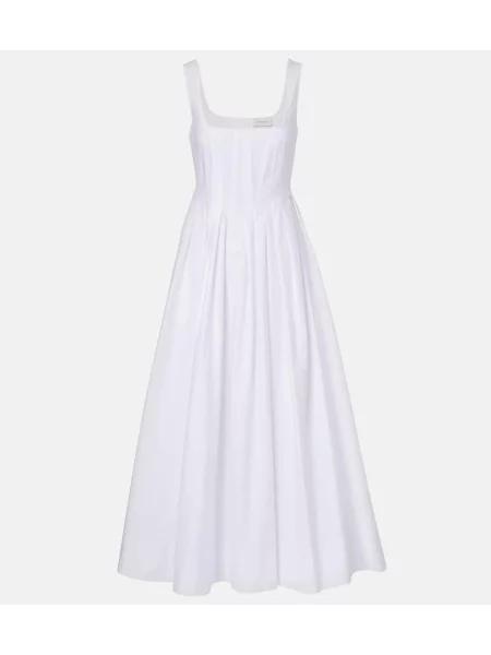 Rochie midi Sportmax până la genunchi de costum din canvas alb