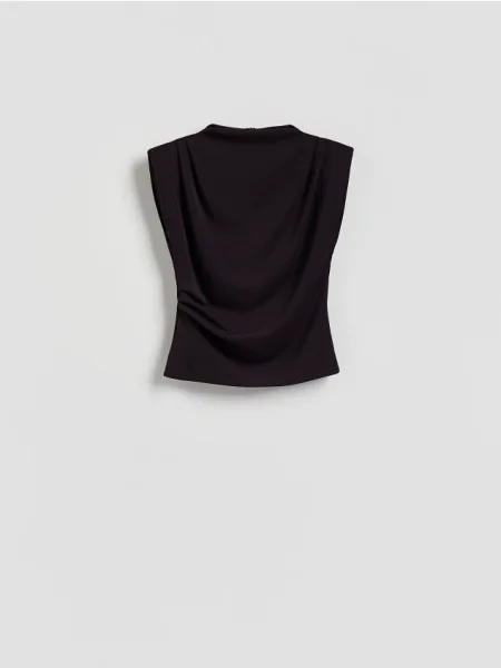 Reserved Блузка з підплічниками темно-фіолетовий фіолетова