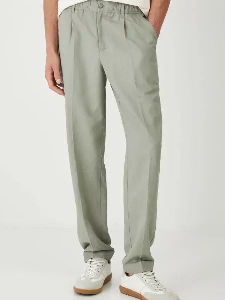 Kalhoty s příměsí lnu Medicine zelená