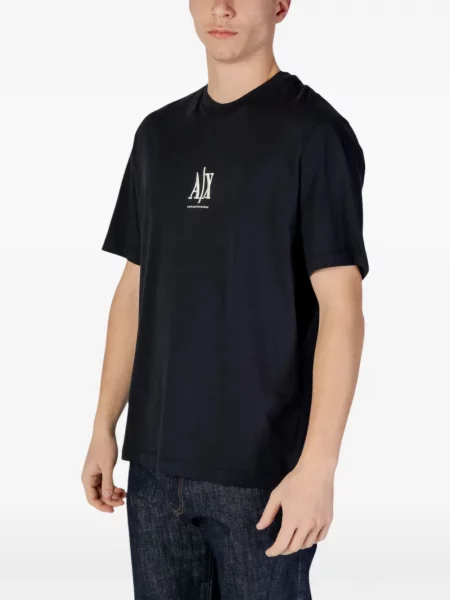 Scurt tricou Armani Exchange cu imagine negru