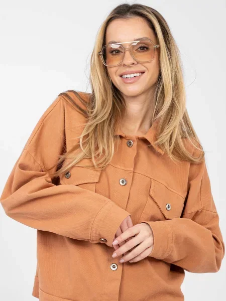 Geacă de blugi Rue Paris portocaliu