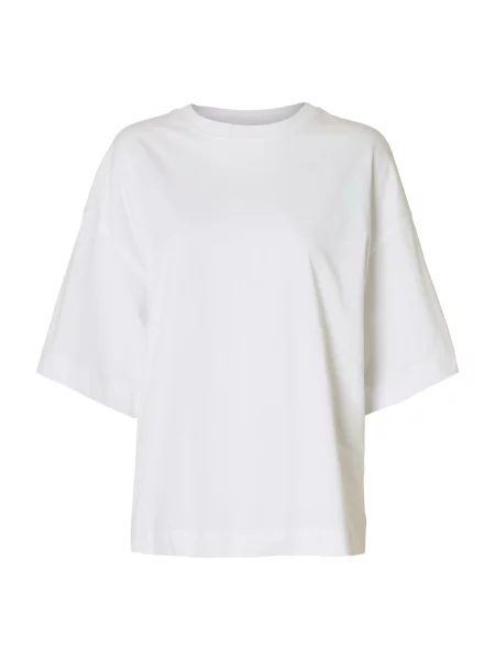 SELECTED FEMME Tricou supradimensional alb