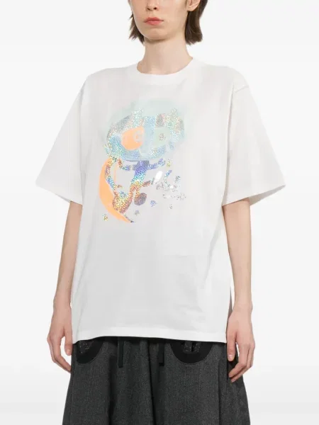 Tricou Tsumori Chisato cu paiete alb
