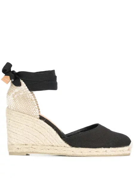 Espadrile Castaner cu pană negru